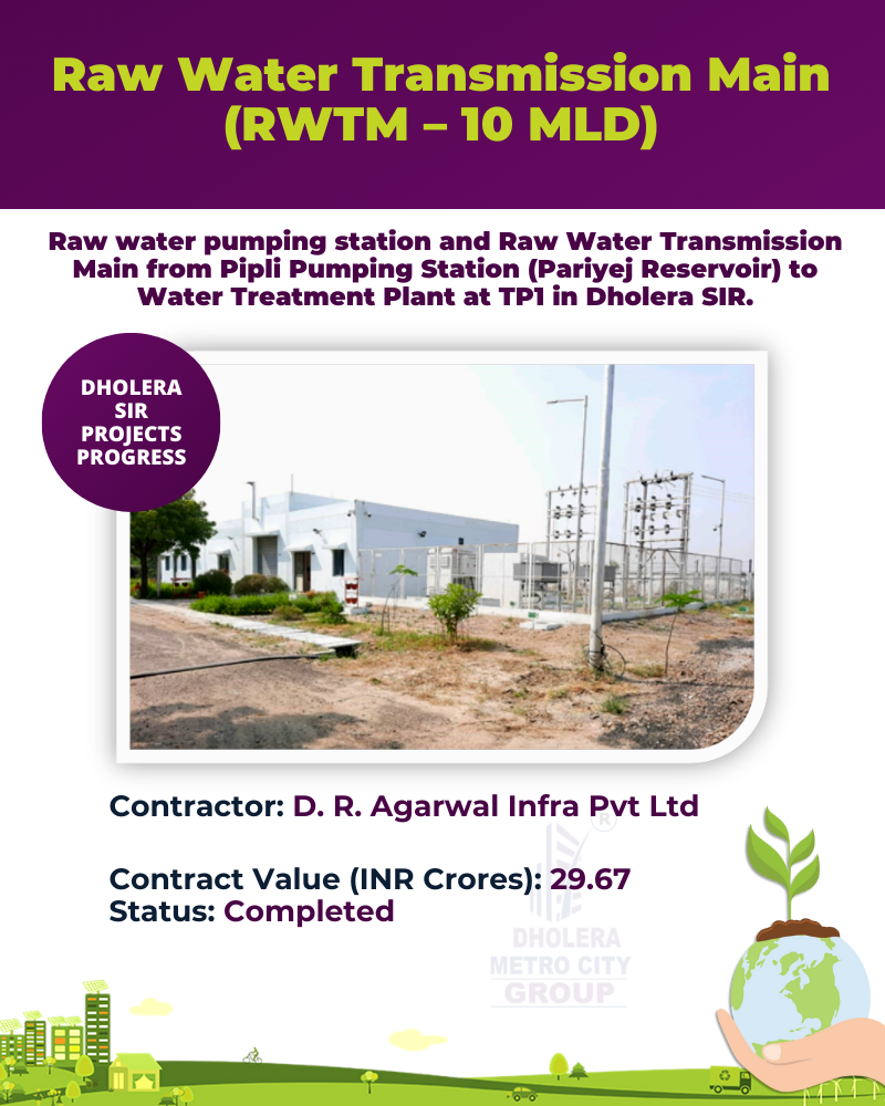 Raw Water Transmission Main RWTM – 10 ML)